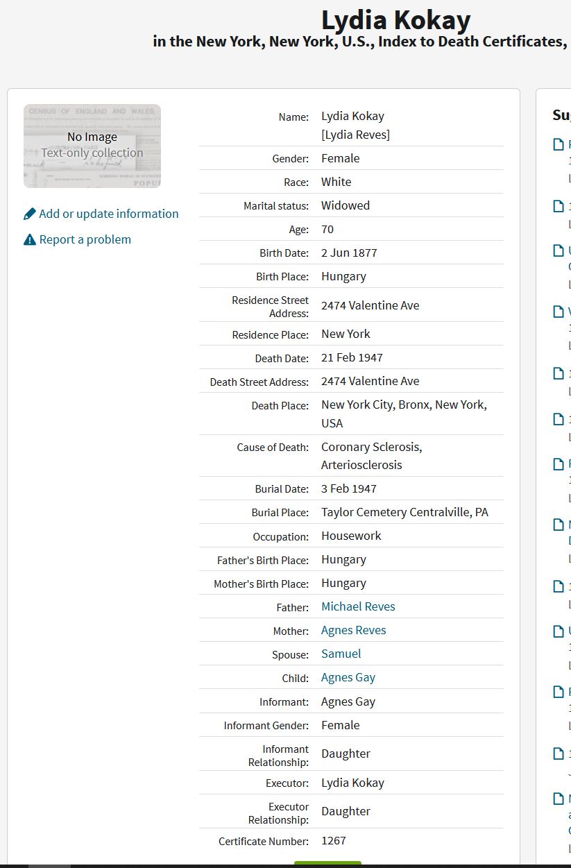 death record